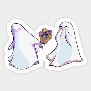 Cute Ghost Couple Sticker